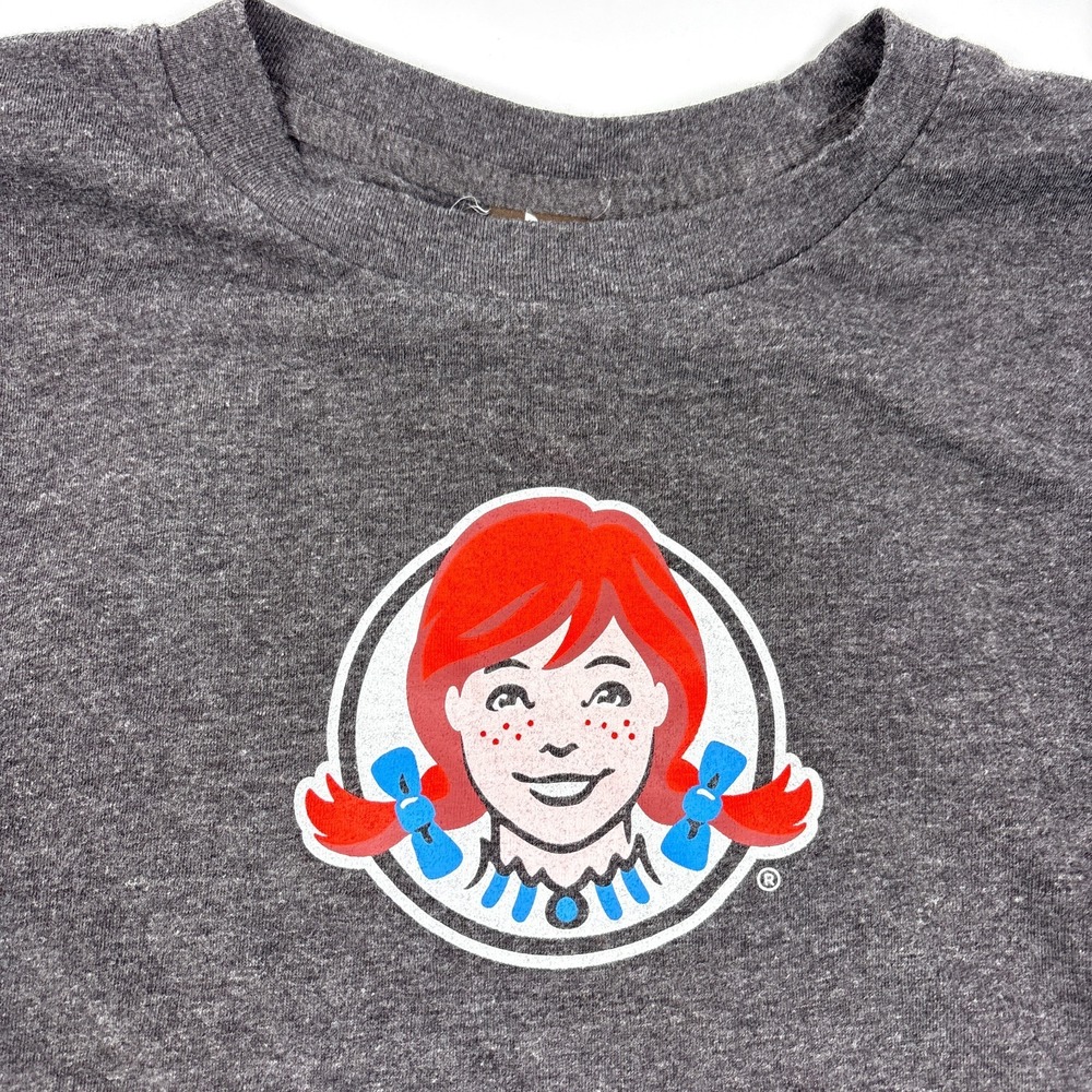 Wendys Barco Uniforms Employee T Shirt Mens Sz L Gray Hamburger of‎ NCAA Best